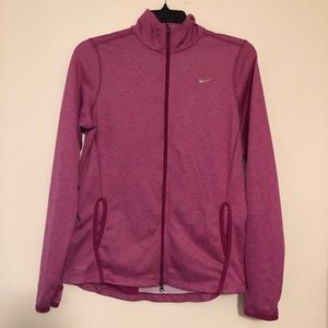 Nike Women’s Pink Full Zip Dri Fit Running Jacket Size Medium